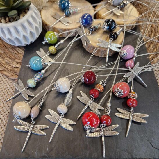 LUZELLE sautoir modulable libellule argentée