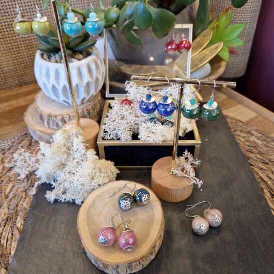 VALY boucles d'oreilles en céramique colorée