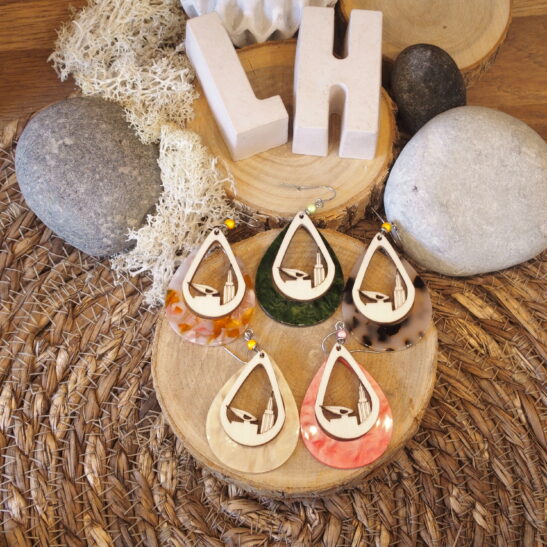 GRAVILLE boucles d'oreilles acryliques Le Havre