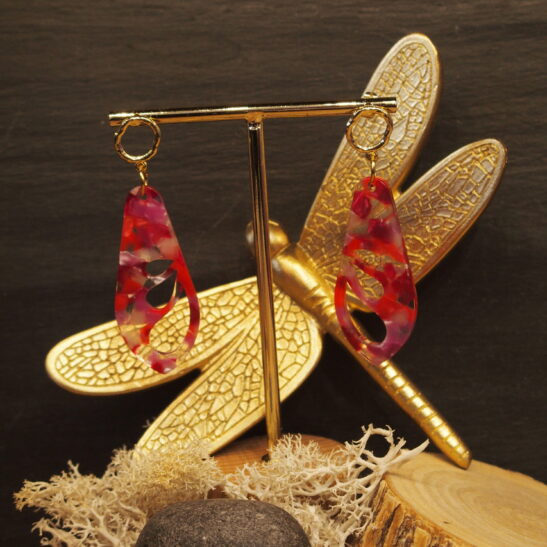 LUCY boucles d'oreilles ailes de libellules acrylique