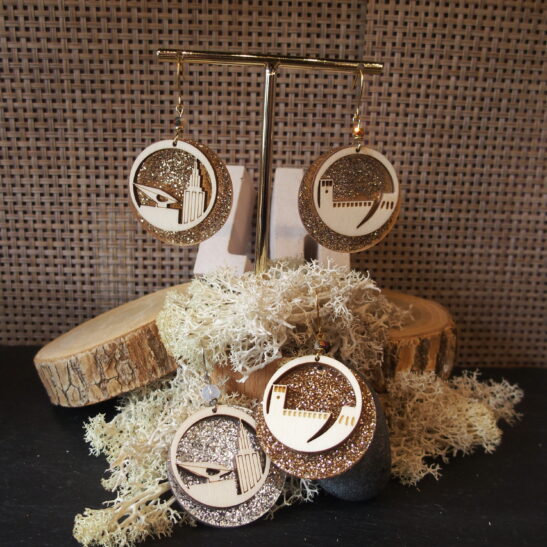 PAILLETTES Boucles d'oreilles LE HAVRE