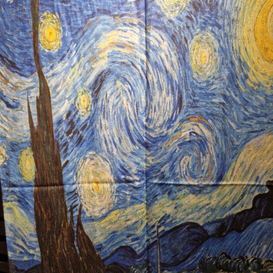 NUIT ETOILEE étole artistique reproduction de tableau