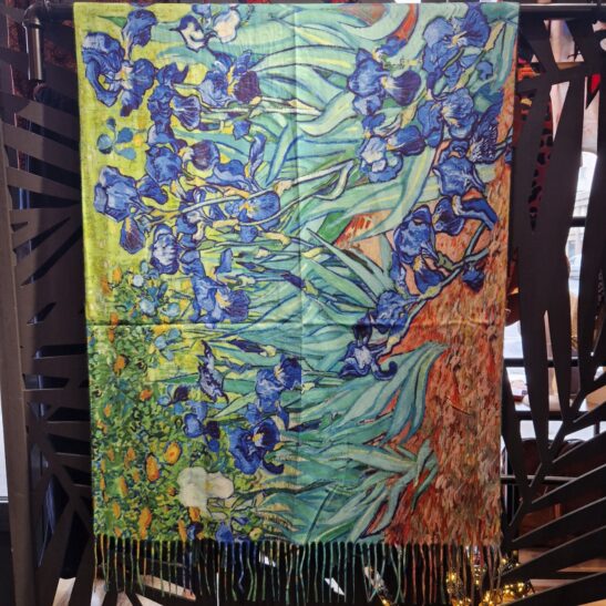 LES IRIS  étole écharpe artistique