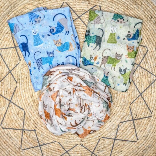 CHATS foulard motifs originaux de chats