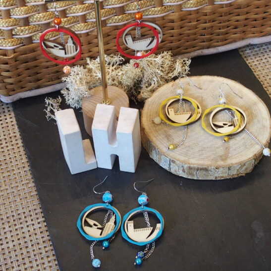 APLEMONT boucles d'oreilles originales motifs LE HAVRE