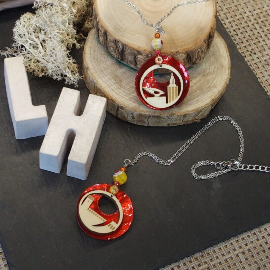 SANVIC collier havrais nacre rouge