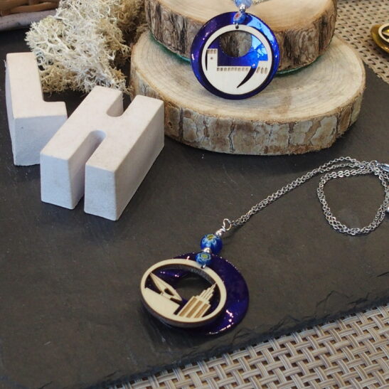 SANVIC collier havrais nacre bleue