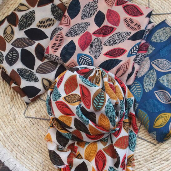 PIERRETTE foulard motifs géométriques originaux