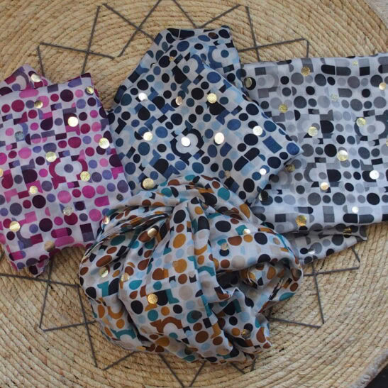 YVONNE foulard aux motifs géométriques