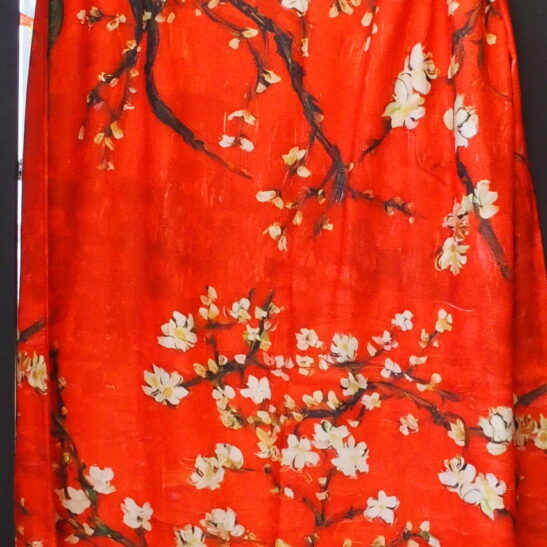 AMANDIERS rouge étole artistique