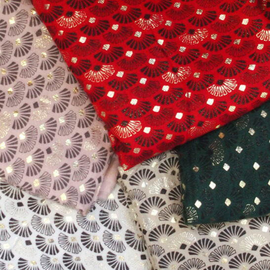 SARAH écharpe chaude motifs palmettes art déco