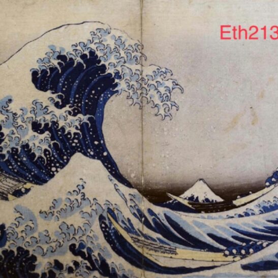 LA VAGUE écharpe chaude motif artistique