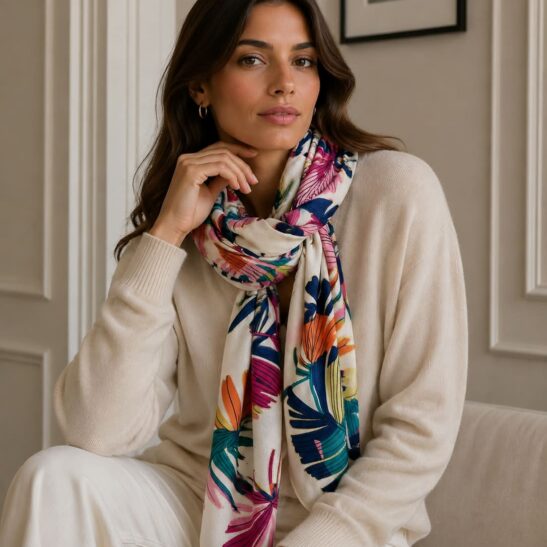 ANAE foulard coloré coton et viscose